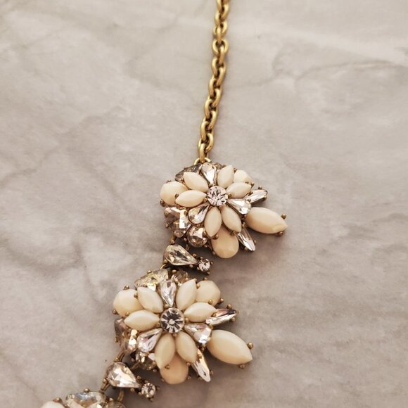 💕 J.Crew Rhinestone Crystal Cluster Stacked Statement Wedding Bridal Necklace - Picture 9 of 16
